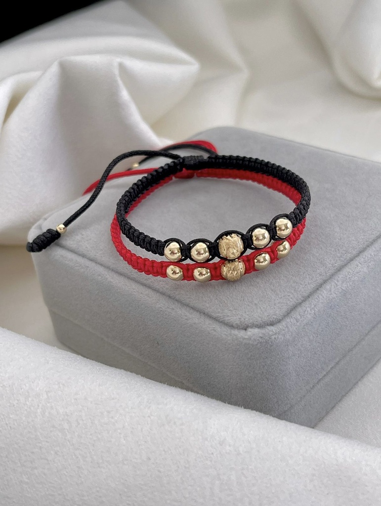 Pulseras balín liso 5 mm y Diamantado 6 mm 