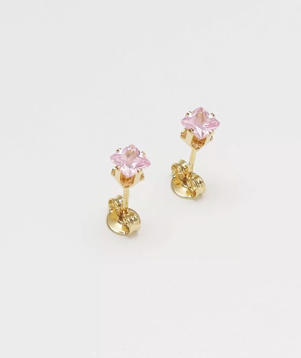 Topos Circon Cadrado Rosa.