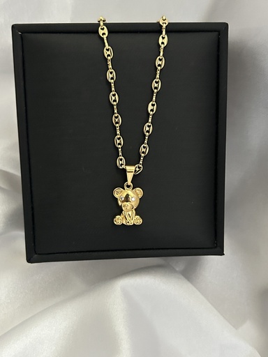 CADENA GUCCI 45CM-DIJE OSO TEDDY.